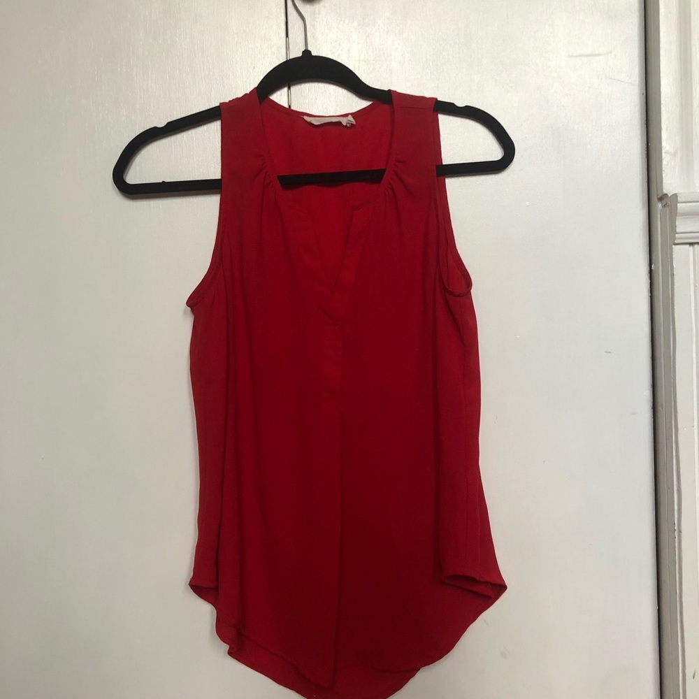 Red sheer Francesca’s Blouse